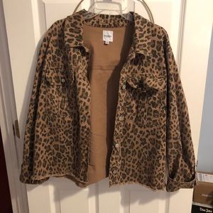 Leopard Print Brown Jacket